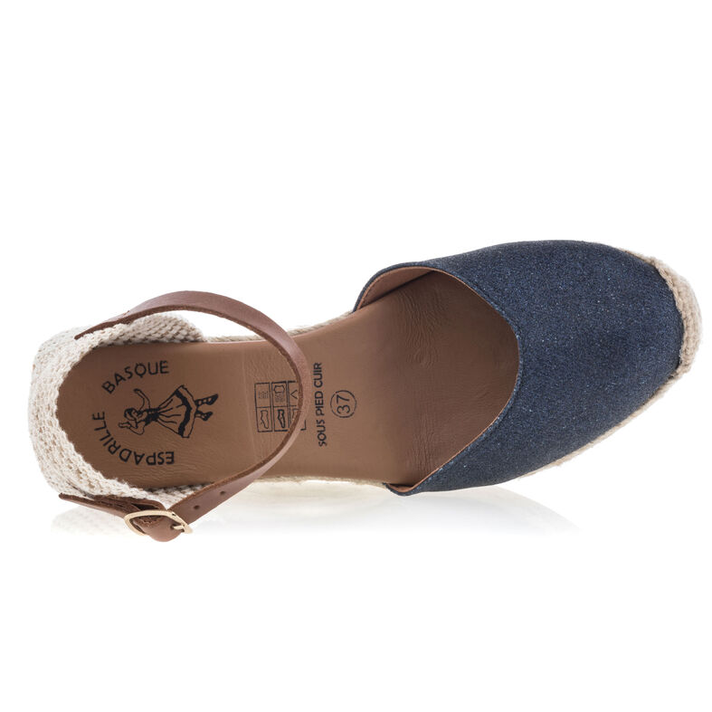 Blå espadriller med tausåler til dame