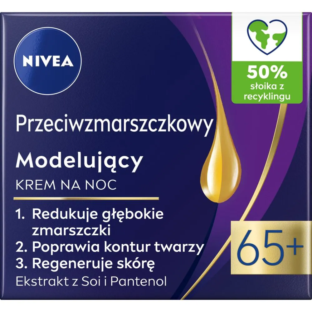 Nivea Przeciwzmarszczkowy + modelujący Krem na noc 65+