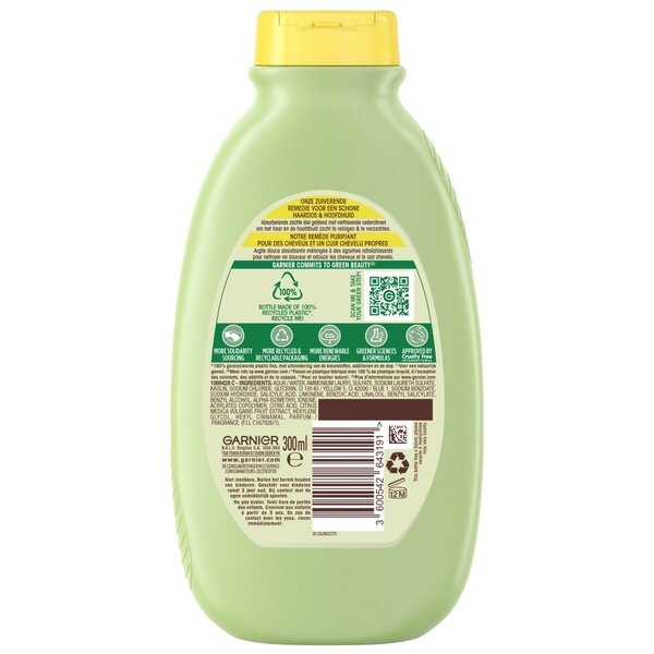 Garnier Ultra Doux - Șampon - Argilă delicată și lămâie de cedru - pentru păr care se îngrașă repede<br>300ml