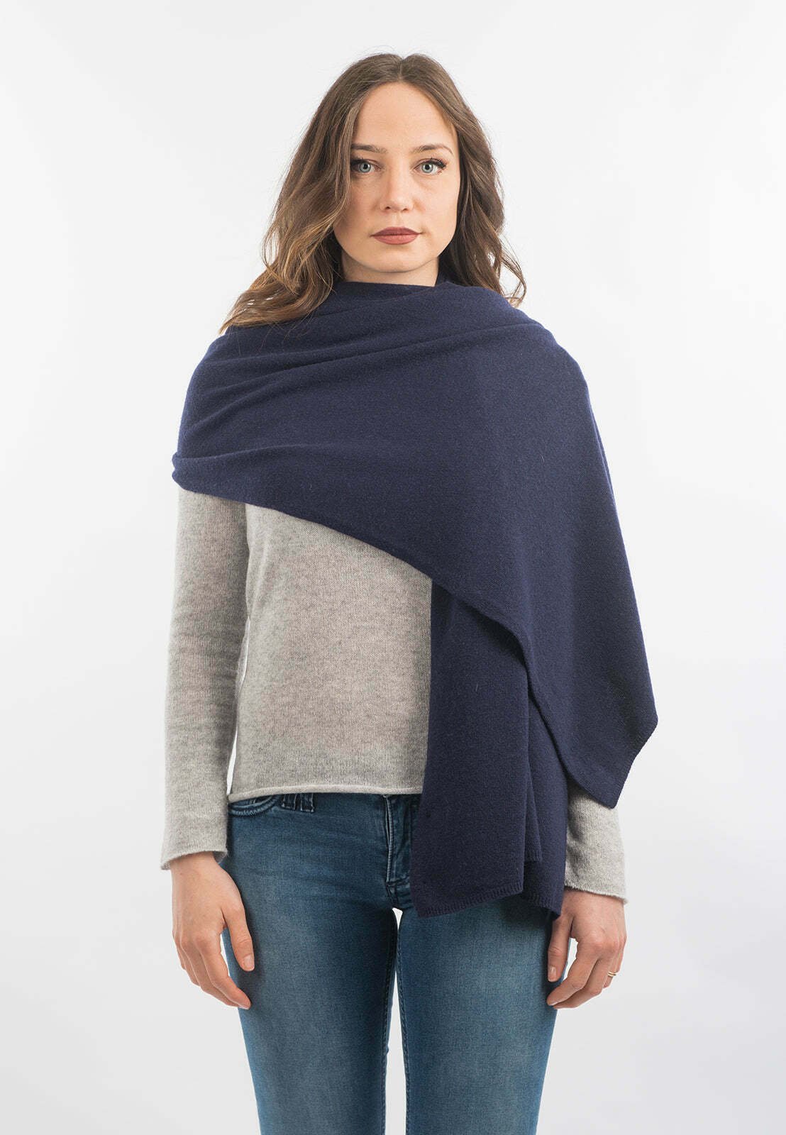 Écharpe Cachemire Dalle Piane - bleu
