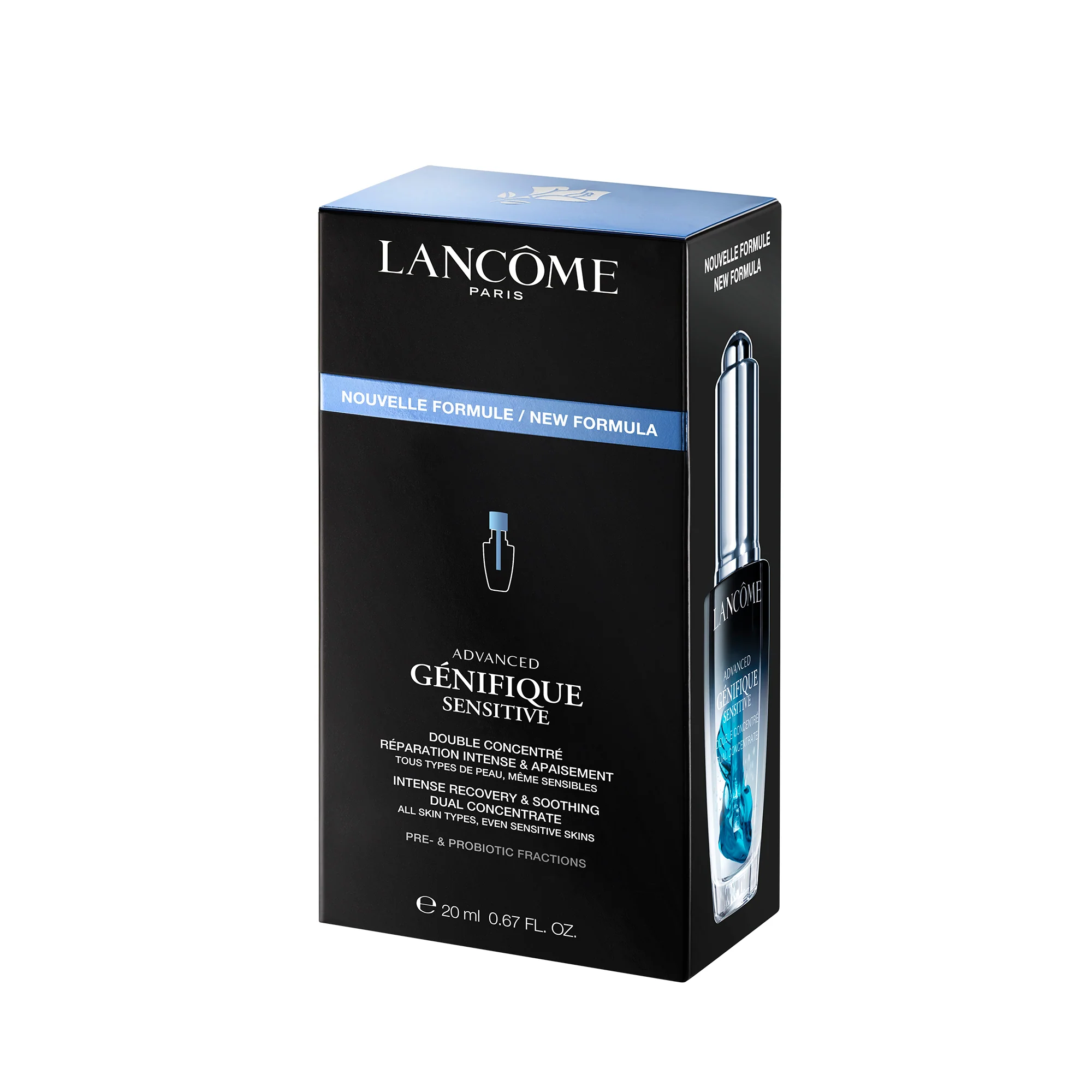 Génifique Advanced Sensitive Dual Concentrate - Siero viso antirughe, Tratt.viso notte lenitivo, Siero viso  lenitivo