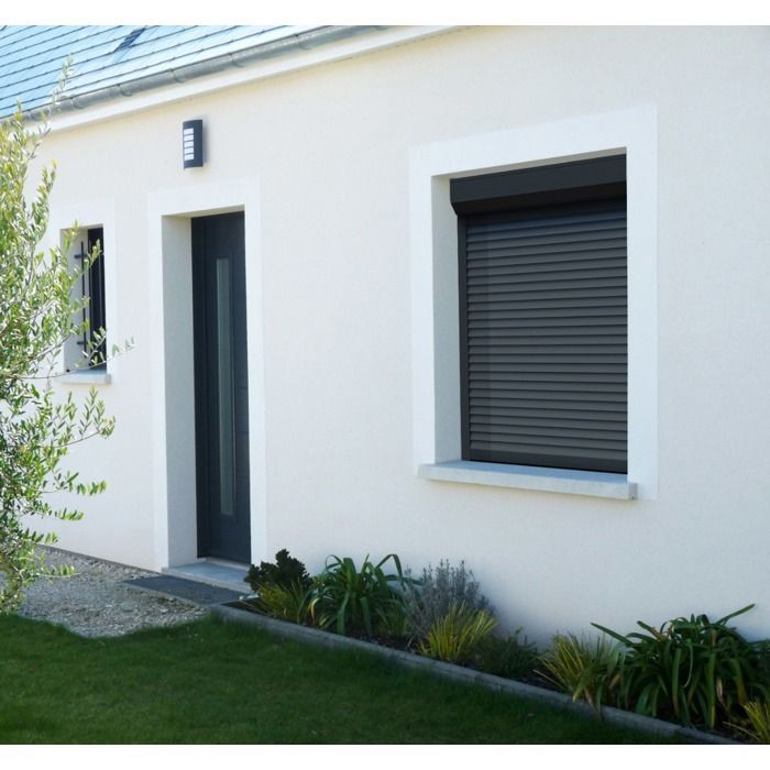 Porta de enrolar - AVOSDIM - Elétrica - 120x120 cm - Alumínio isolado - Cor Cinza RAL 7016