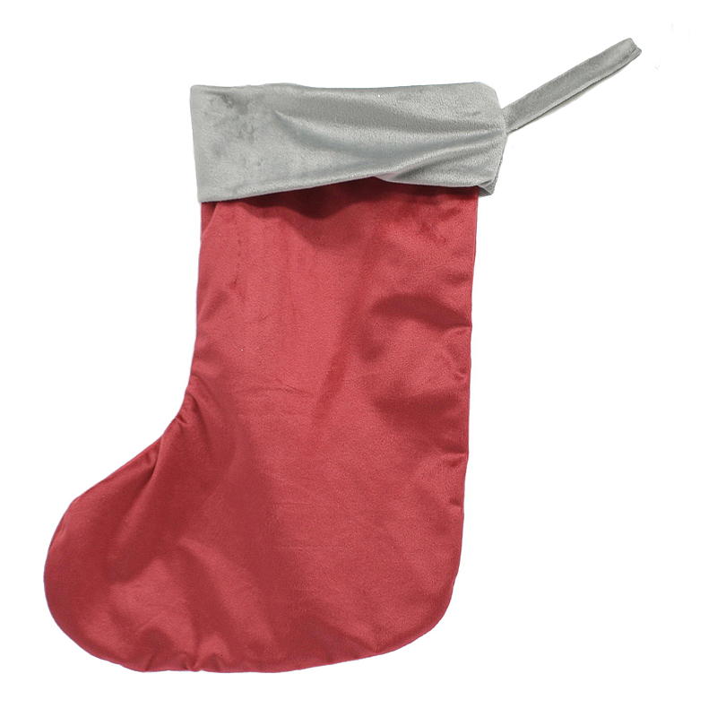 Chaussette de Noël en velours 43x30 cm