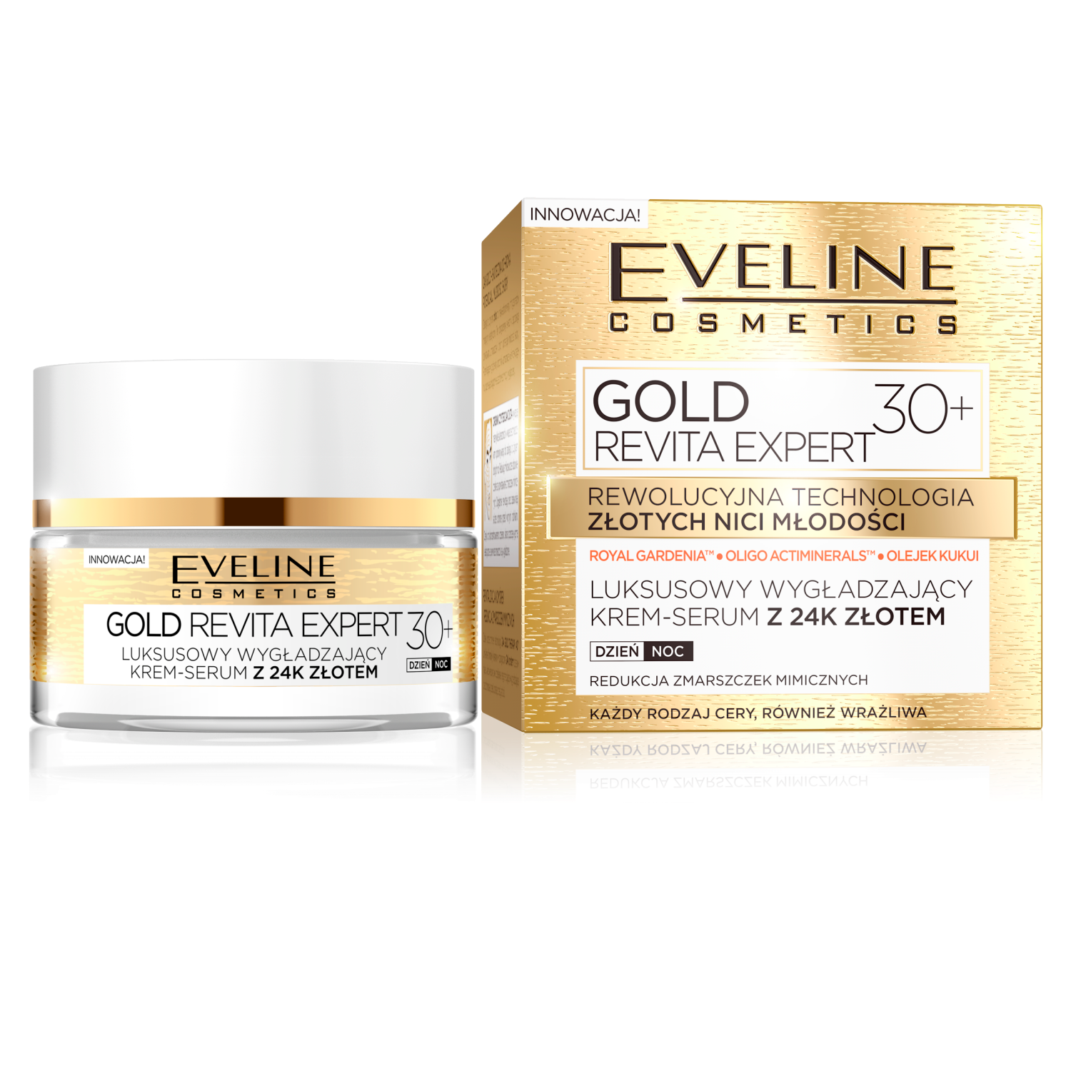 Eveline 30+ Crema Viso Ultra Levigante 50ml Oro Revita Expert 30+