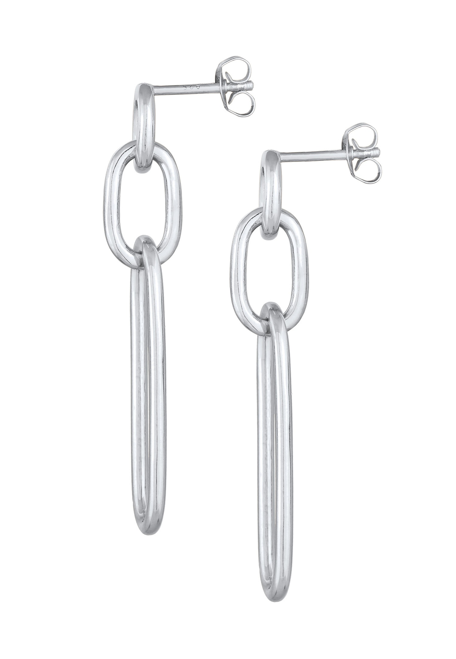 Elli Femmes Pendentif d'oreilles Maillons Aspect des Chaîne Basique en Argent Sterling 925