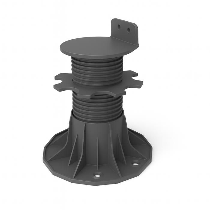 Doos met 80 verstelbare voetstukken van 66 tot 145 mm voor houten en composiet terrasplanken - L: 50 cm - B: 50 cm - Zwart