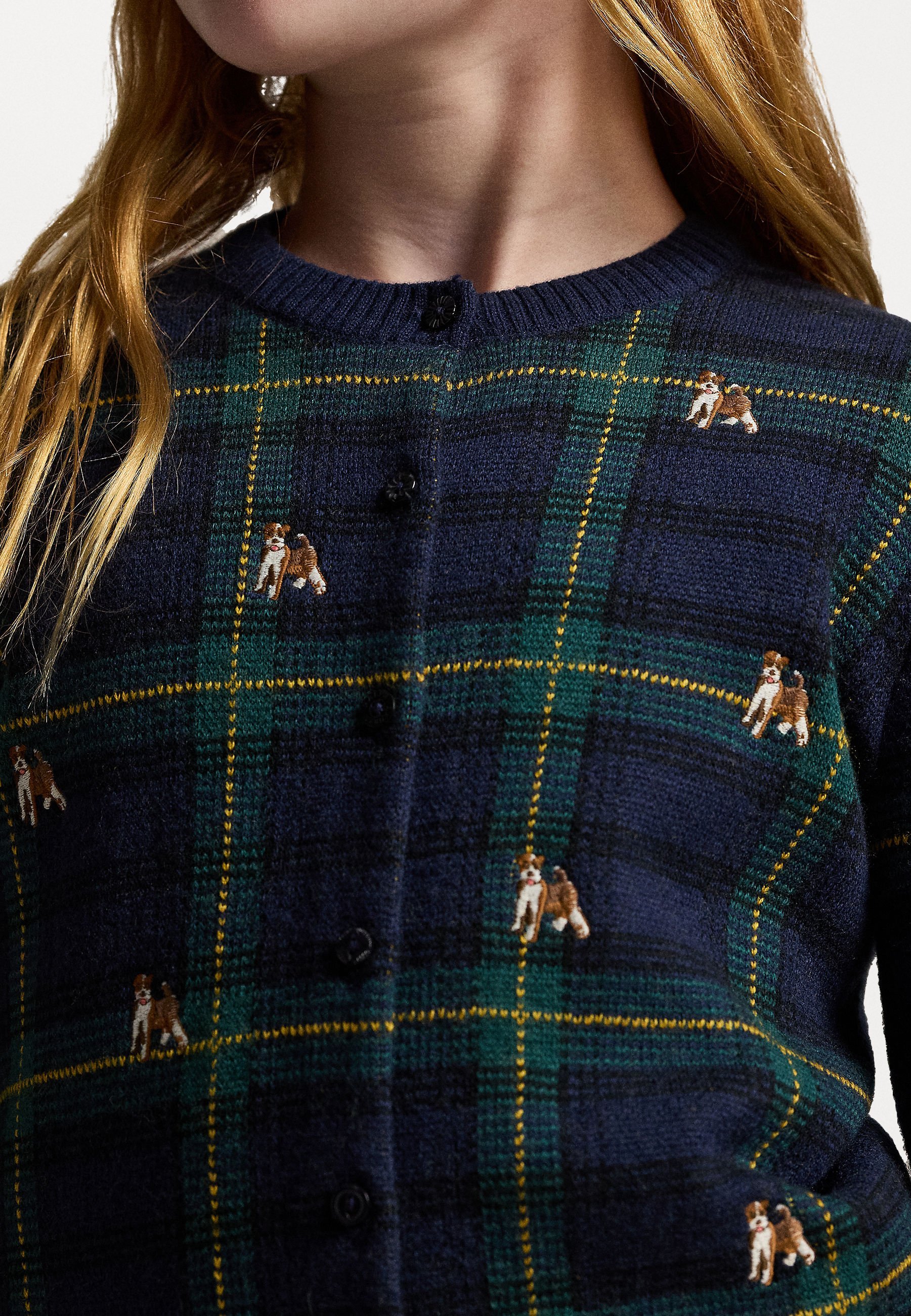 Polo Ralph Lauren wollen vest met hondenborduurwerk - Vest - marineblauw multi