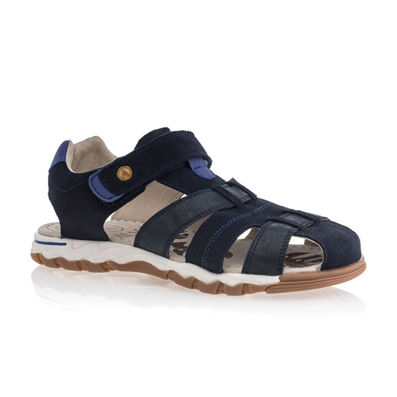 Blaue Jungen-Sandalen / Zehenfreie Schuhe