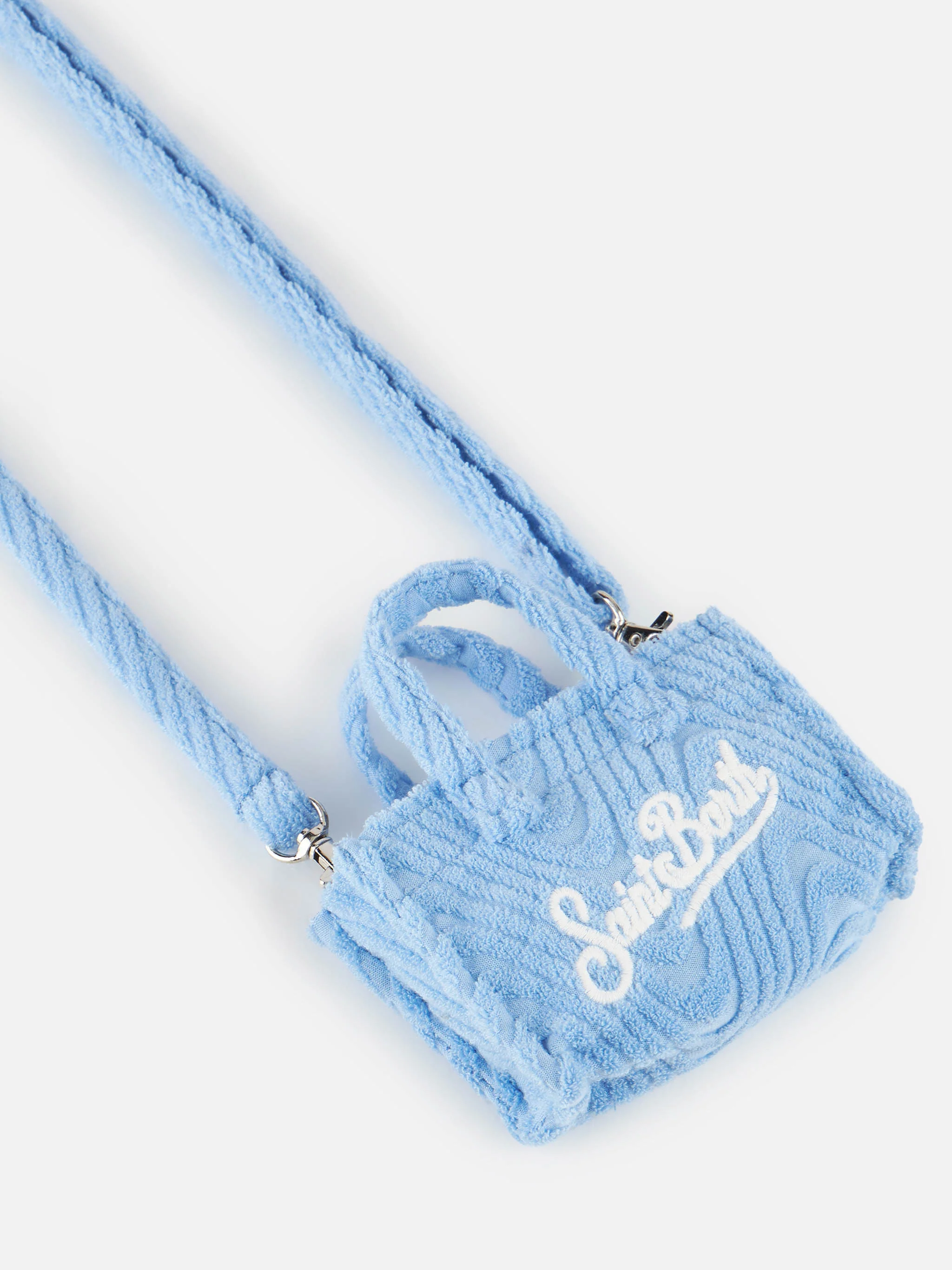 Porte-clés Keybag en éponge bleue gaufrée