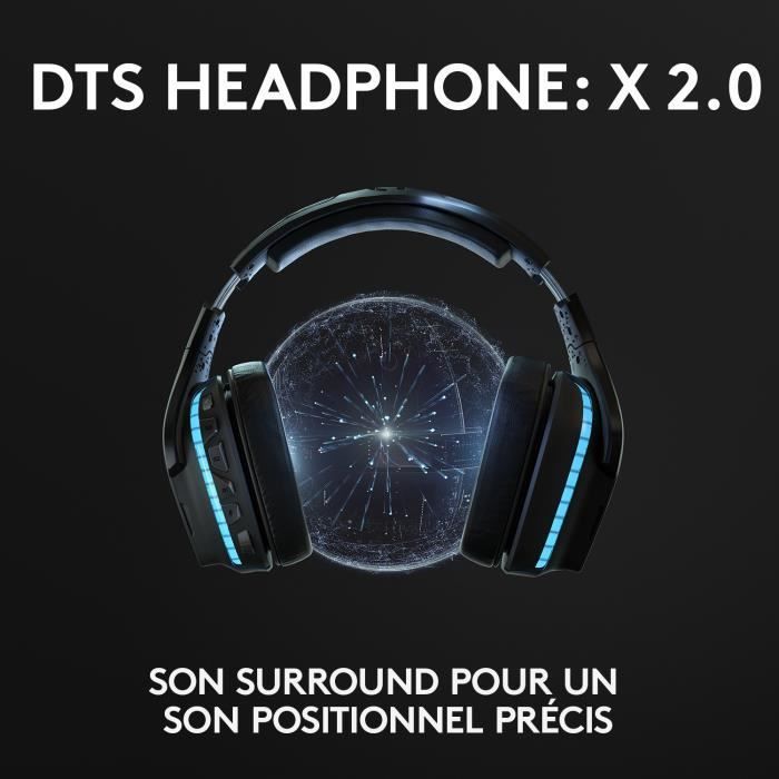 Casque Gaming Sans fil - LOGITECH G - G935 LIGHTSYNC - Son Surround 7.1 - Micro à bascule - Pour PC/MAC/PS4/NINTENDO Switch - Noir