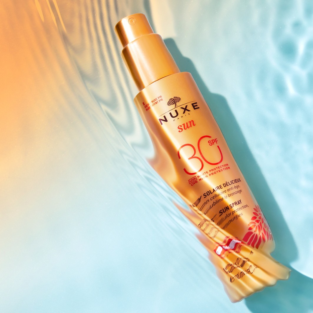 NUXE Sun Delicious Zonnebrandspray met hoge beschermingsfactor 30 voor gezicht en lichaam – 150 ml