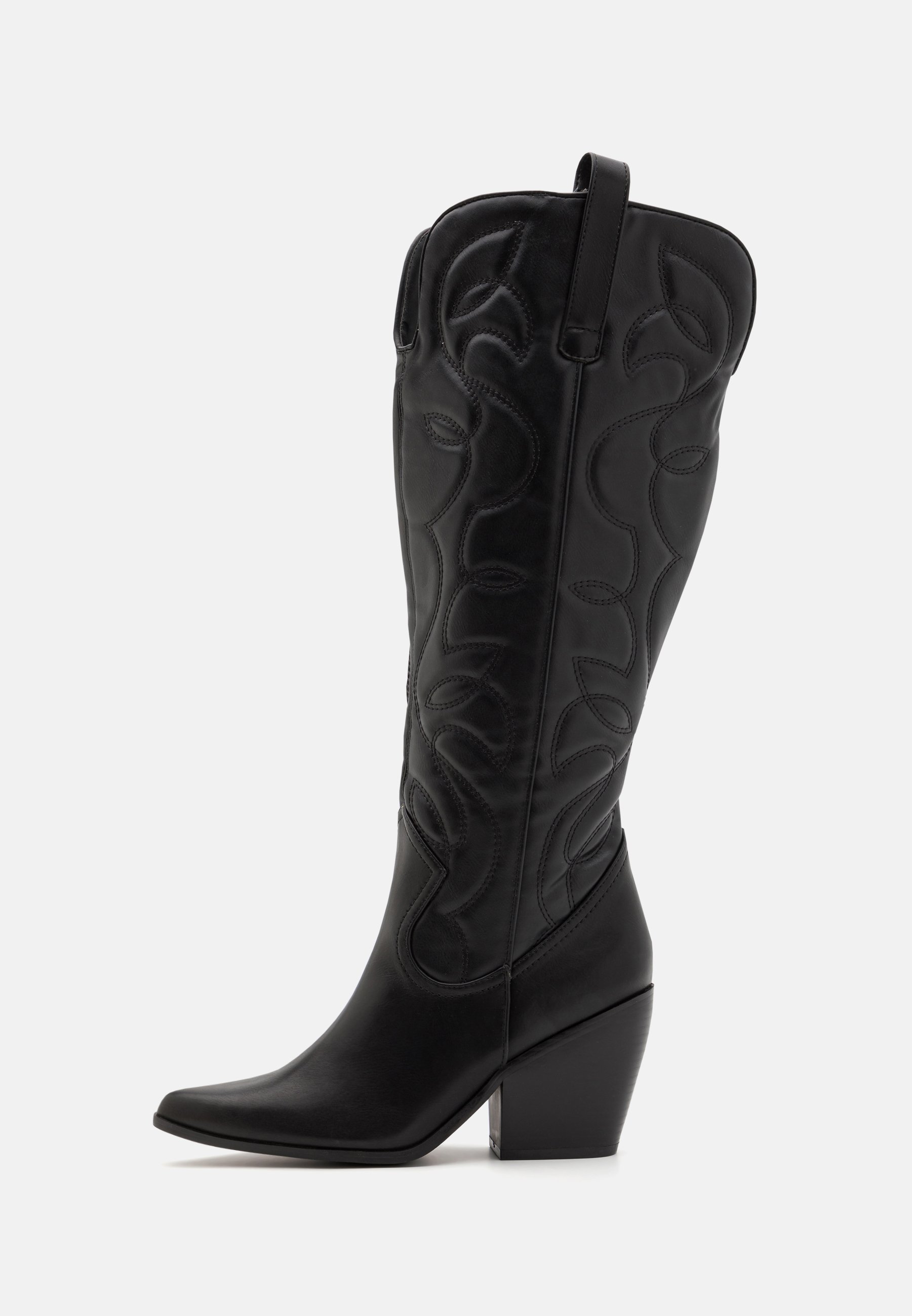 Even&Odd Wide Fit Cowboy-/Bikerstiefel – schwarz