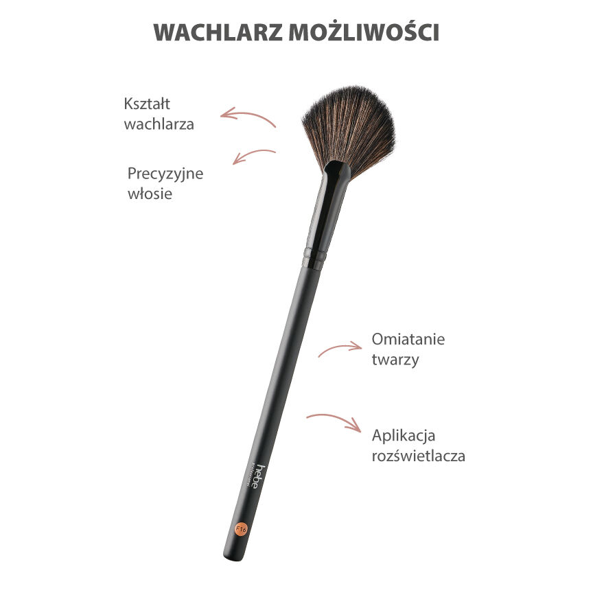 Πινέλο highlighter Hebe Professional Fan