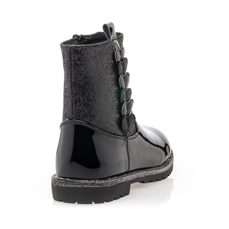 Schwarze Mädchenstiefel/Stiefeletten