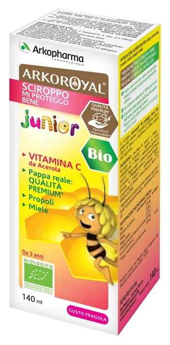 ARKOPHARMA Arkopharma Arkoroyal Mi Proteggo Junior Kindersiroop 140 ml Honing, koninklijke gelei en vitamine C