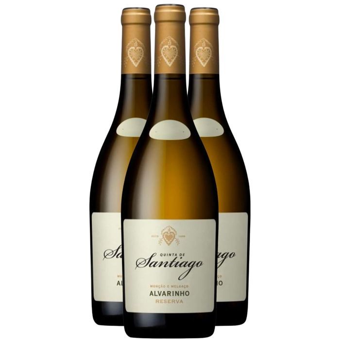 Quinta de Santiago Reserva Alvarinho 2021 - Vinho Verde - White Wine from Portugal (3x75cl)