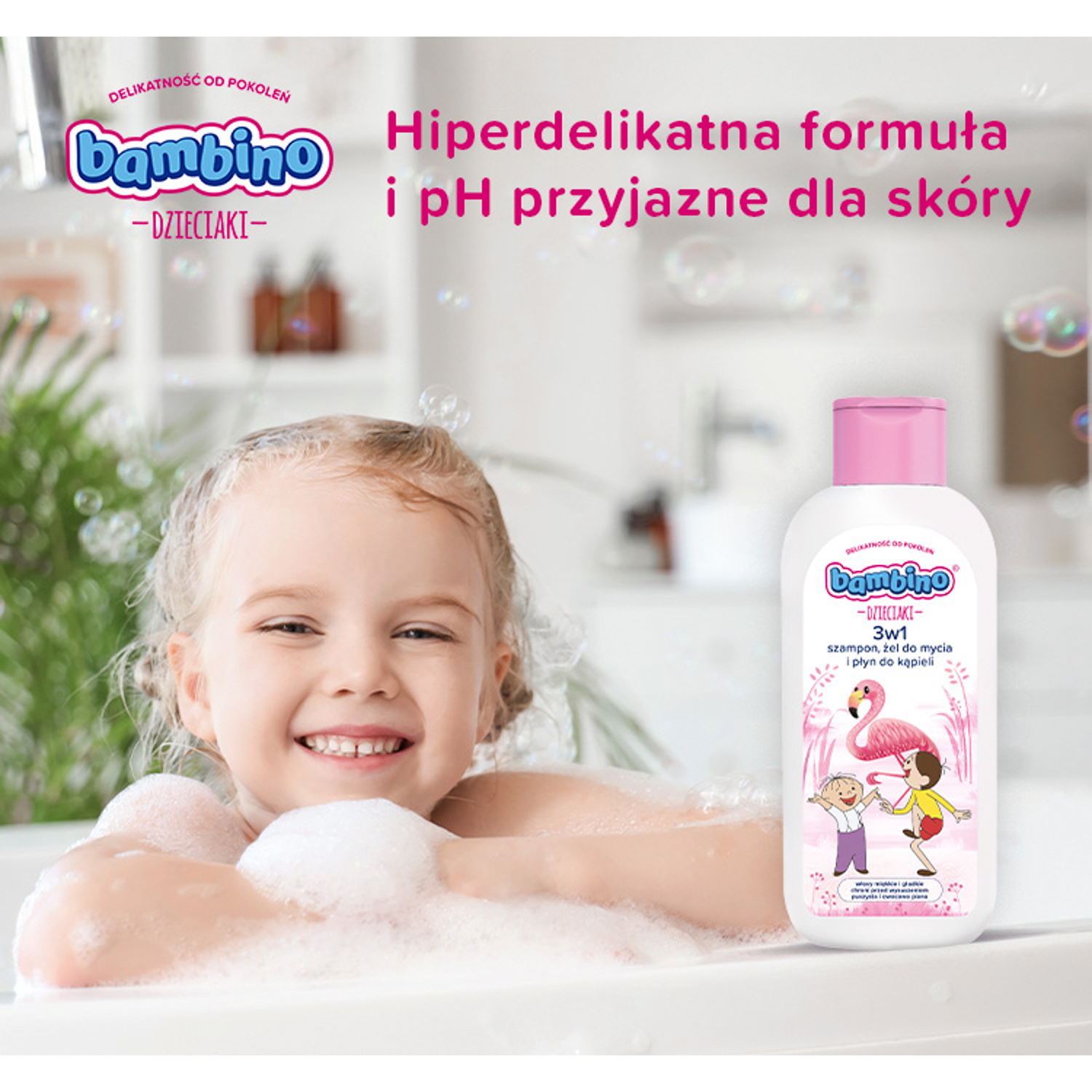 Bambino 2 viename kūno ir plaukų prausimosi gelis, 400 ml