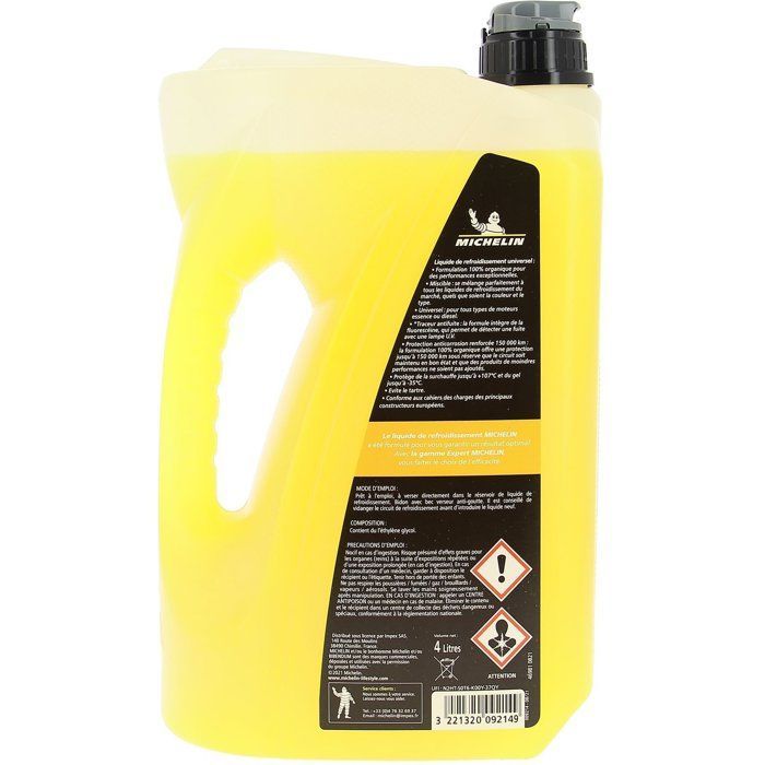 Refrigerante universal -35°C 4L - MICHELIN - Boquilla antigoteo - Anticorrosión - 100% orgánico