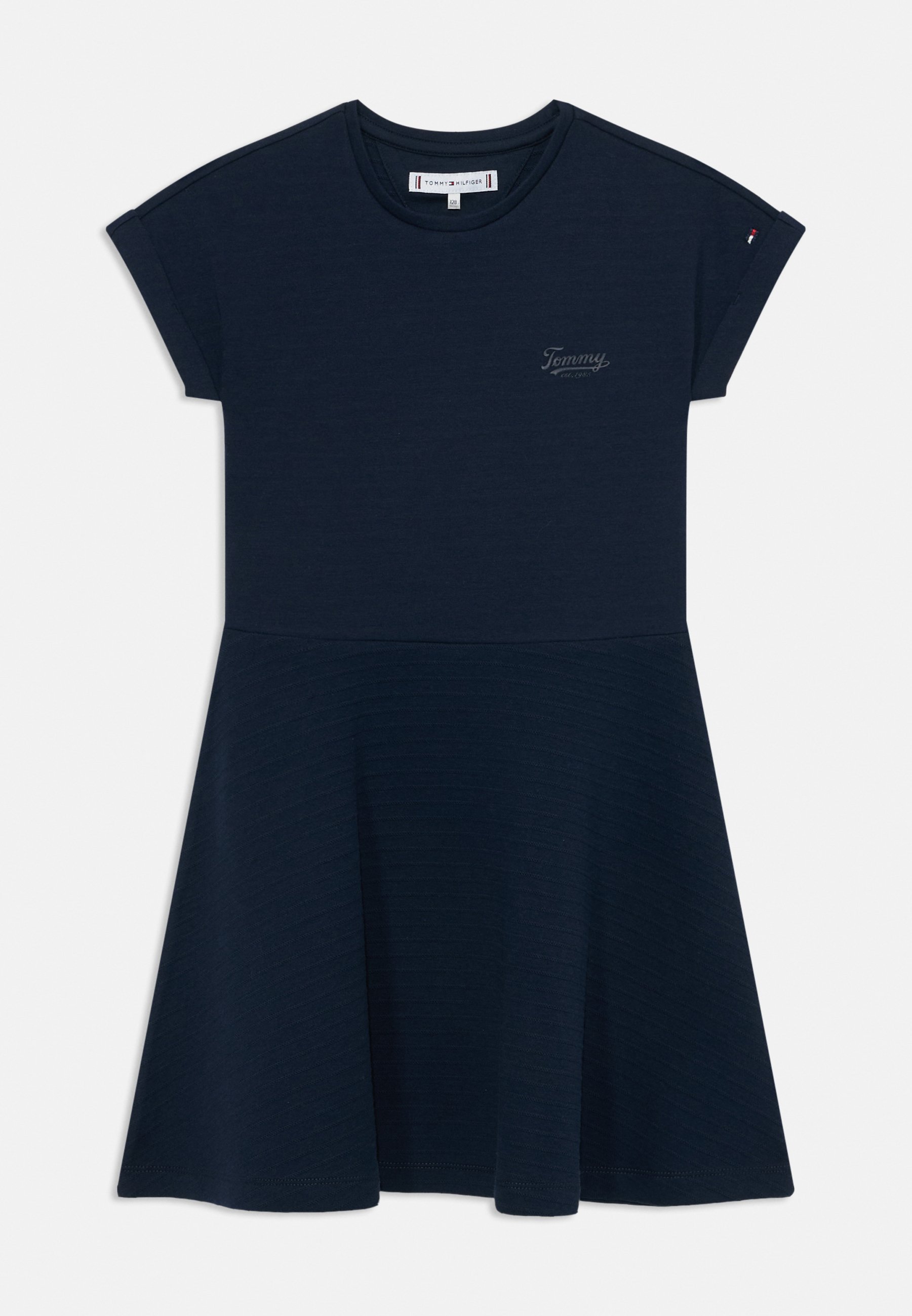 Robe Tommy Hilfiger SPACER INTERLOCK - Robe en jersey - Bleu marine foncé