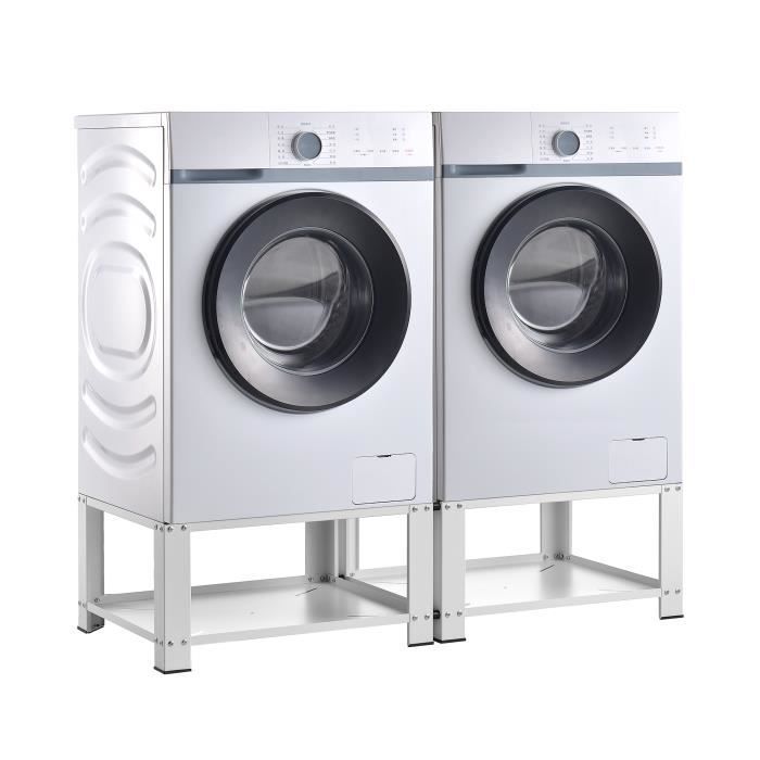 Base doble Cremlingen con estante para lavadoras y secadoras, 127 x 54 x 31 cm [en.casa]