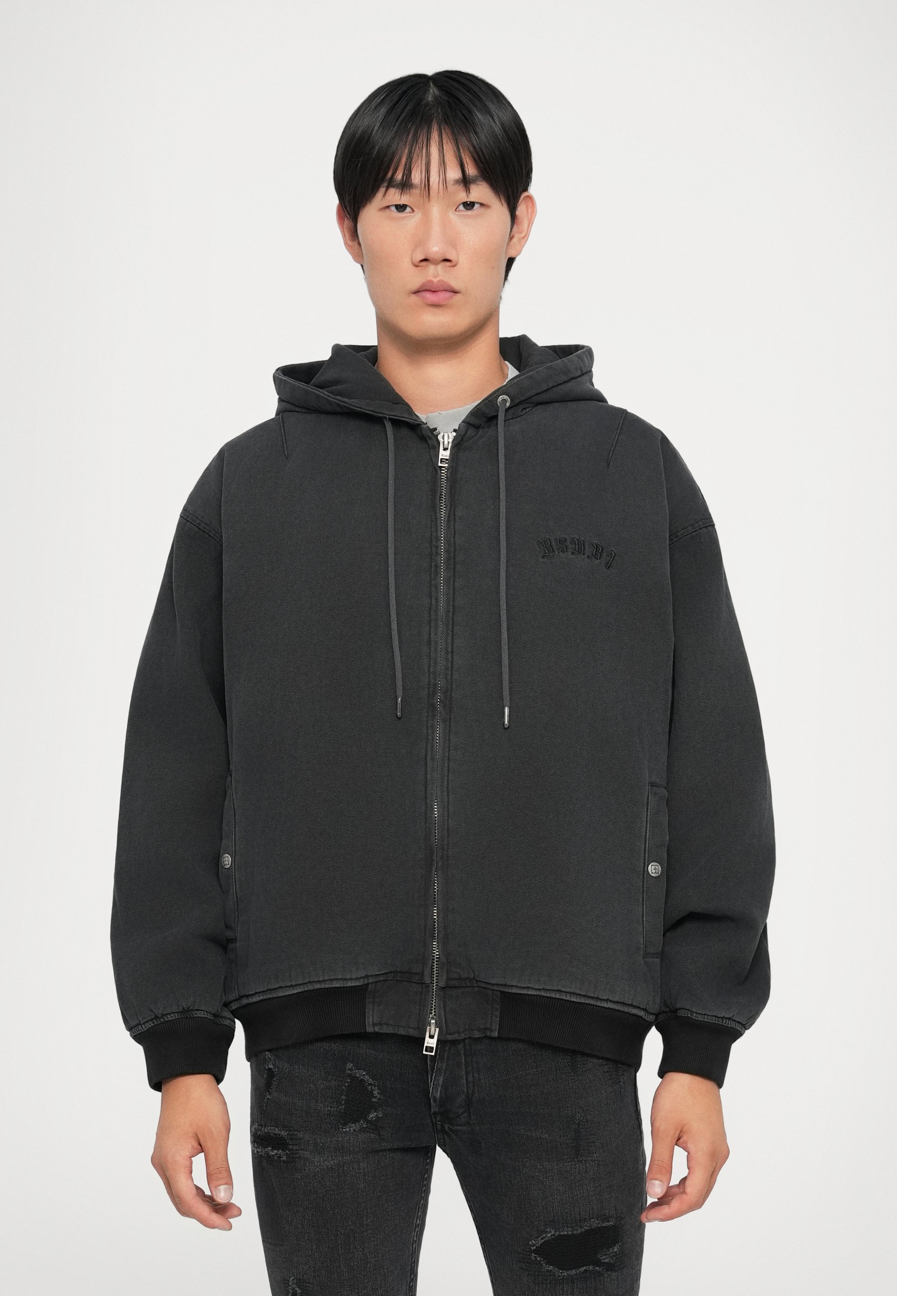 Ksubi BOMBER JACKET STUD - Džinsinis švarkas - juodas