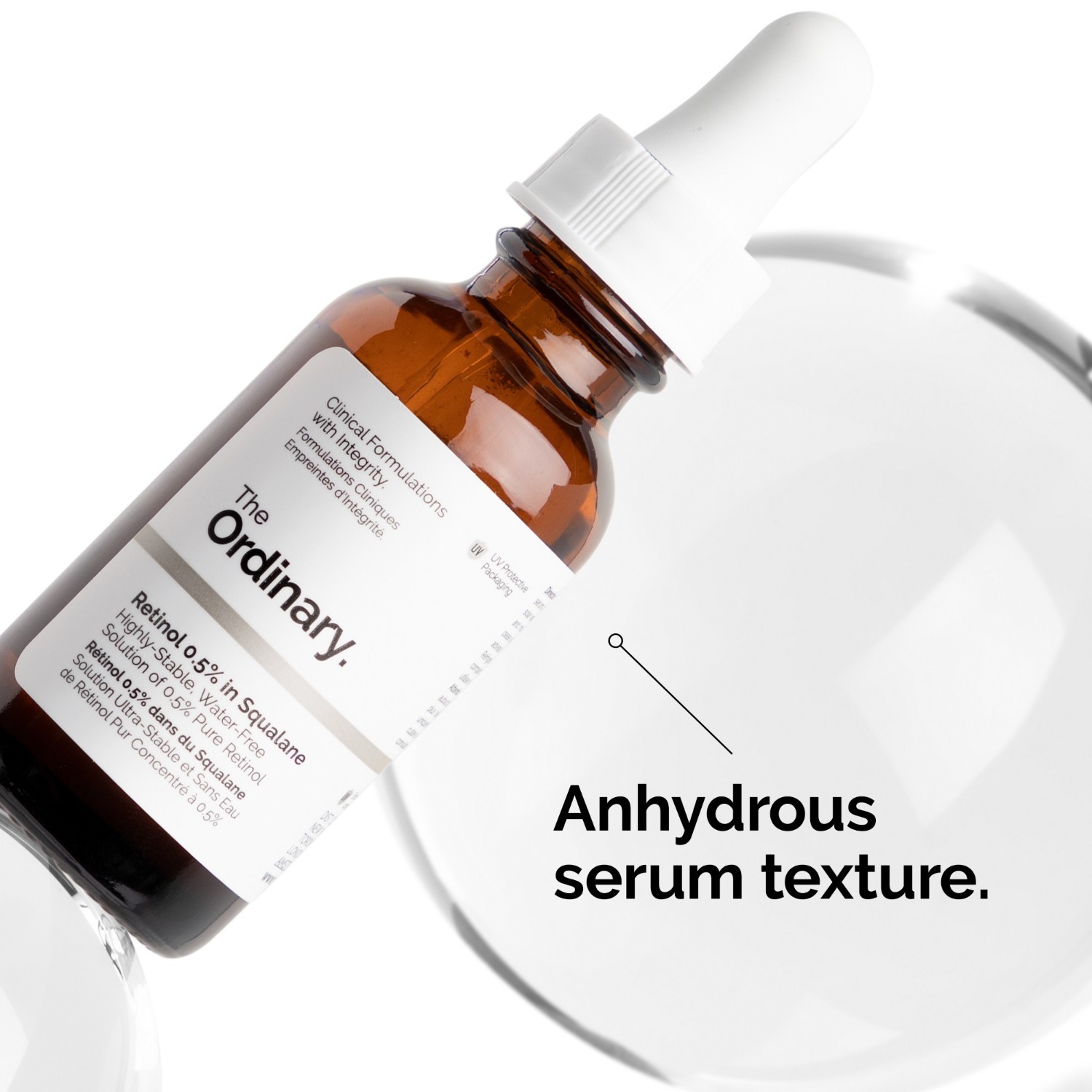 Obična njega protiv starenja protiv znakova starenja kože Retinol 0,5% u skvalanu – 30 ml