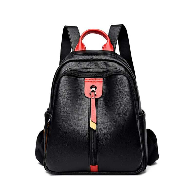 Wysokiej jakosci skorzany damski plecak moda wielofunkcyjna torba na laptopa kontrastowy kolor Design damskie torebki na ramie Bolsa Feminina