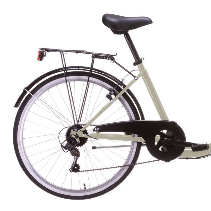 Vélo Ville 26'' City - 6 Vitesses - poignée tournante - dérailleur Shimano T21 - cadre emjambement bas - équipement City complet