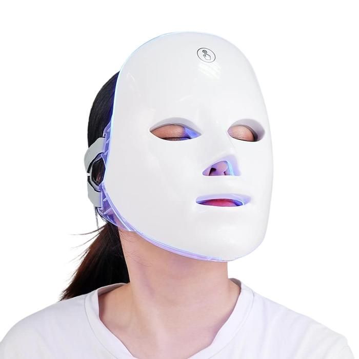 LED-Gesichtslichttherapiegerät – 7 Farben – Anti-Falten & Anti-Akne – USB-wiederaufladbare Behandlungsmaske