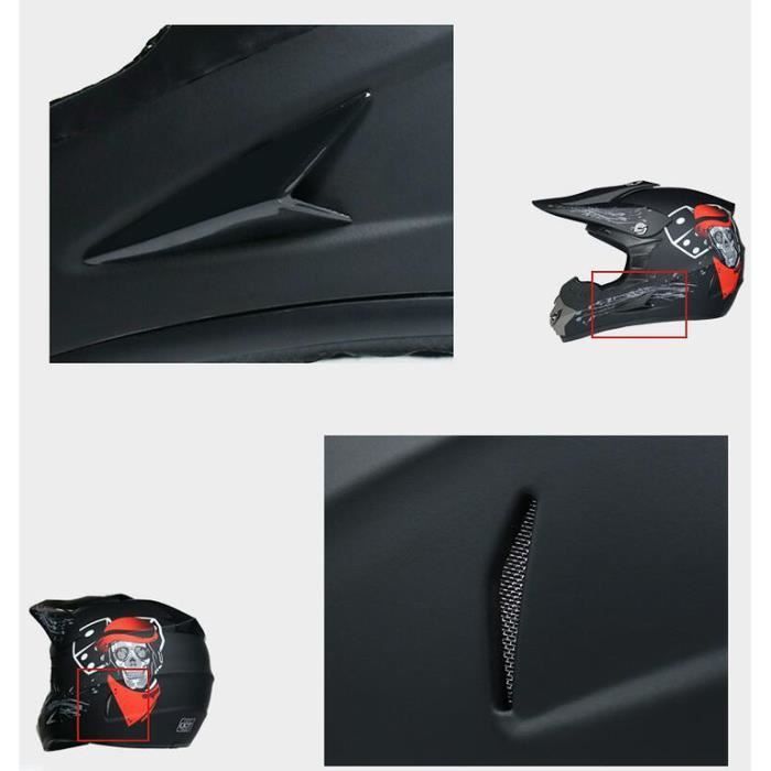3-piece gift set: motorcycle helmet, off-road helmet, black.