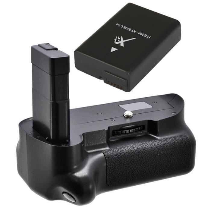 Kit Poignée d'Alimentation Grip + Batterie Li-Ion EN-EL14 Nikon D5100 D5200 D5300 Batterie Grip