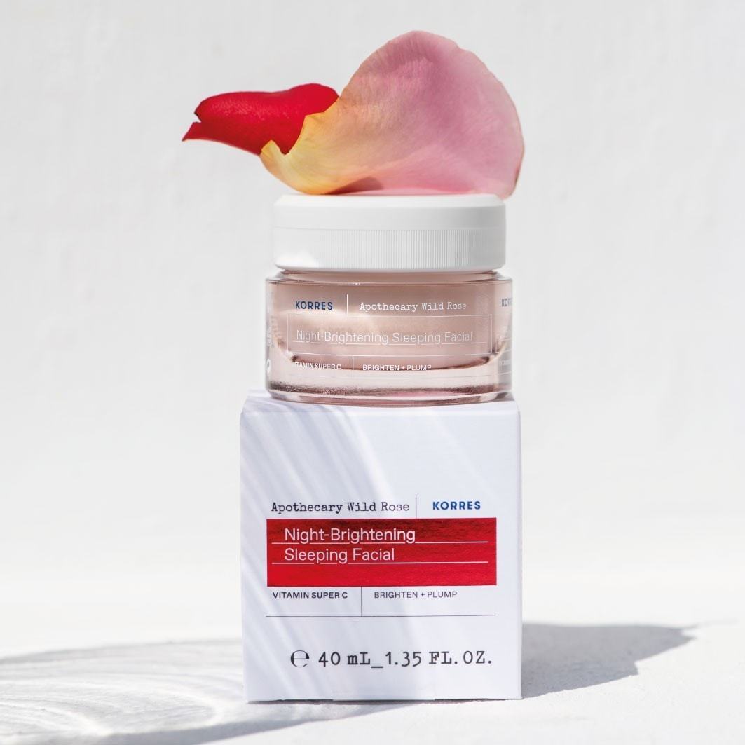 „Korres Apothecary Wild Rose“ naktinis skaistinamasis miego kremas, 40 ml
