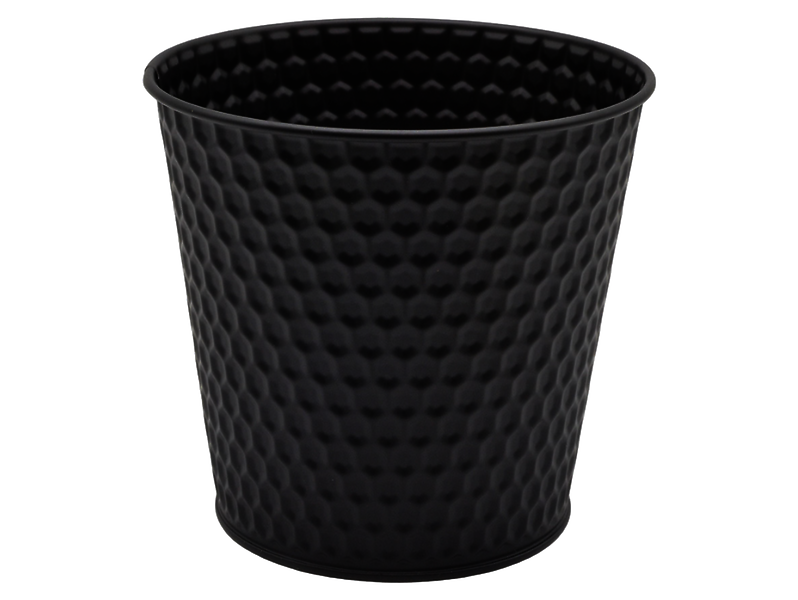 Osłonka na doniczkę metalowa 14 cm czarna