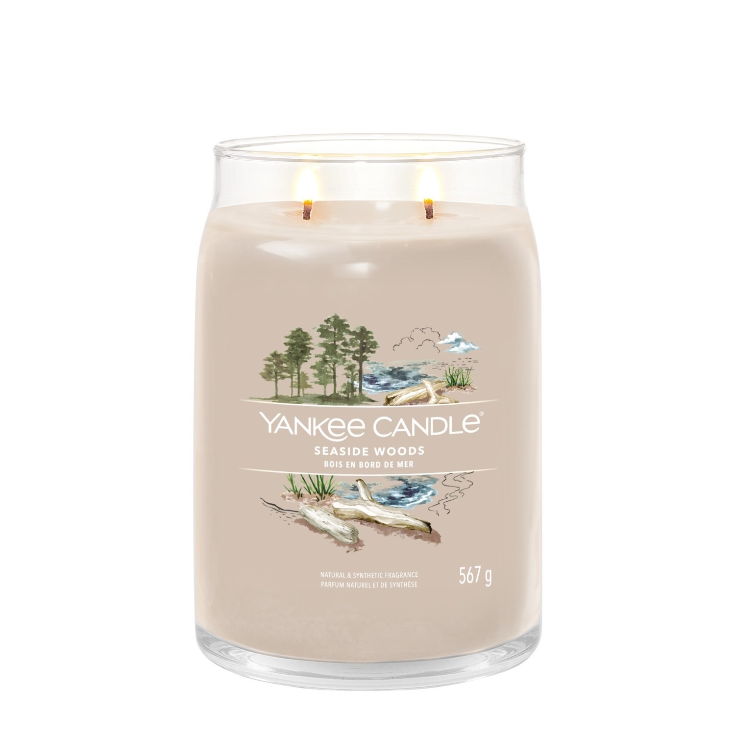 YANKEE CANDLE Grande Jarre Bois en Bord de Mer