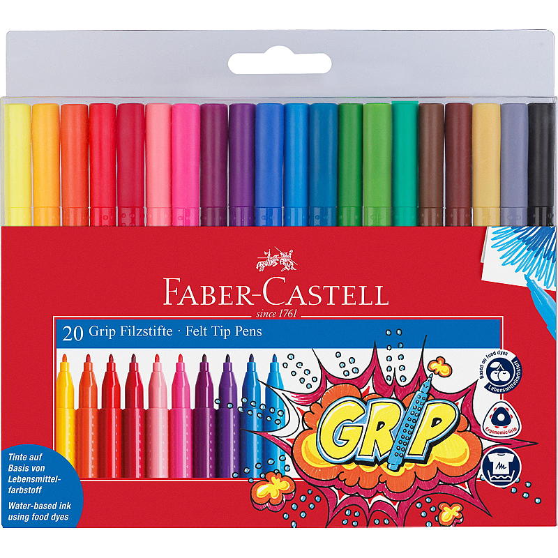 Faber Castell tuschpenna, 20 st., greppfärg FC