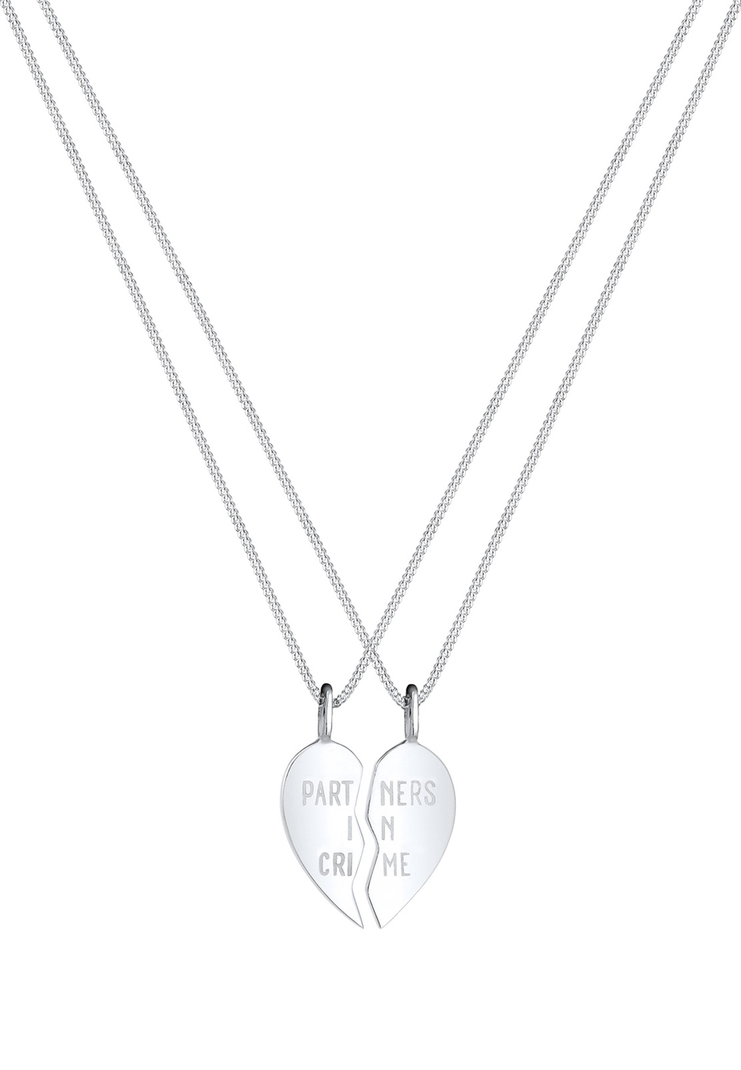 Elli Femme Pendentif Coeur Kit de Seize Pièces - (925/1000) Argent