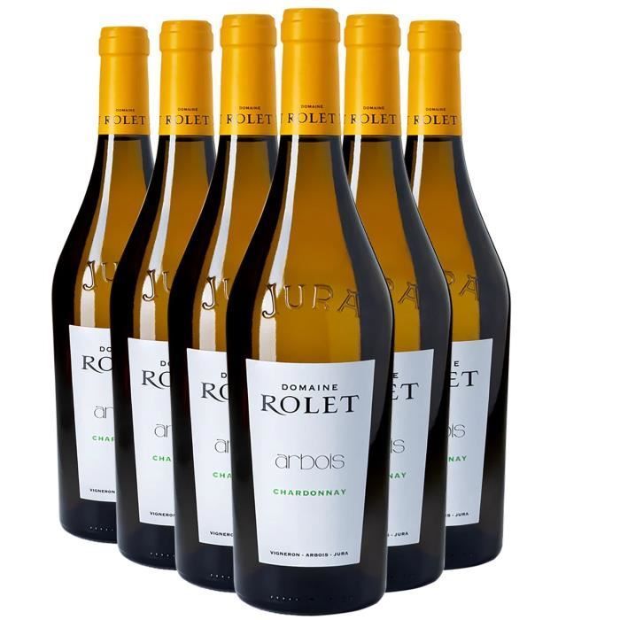 Arbois Chardonnay Blanc 2016 - Caja de 6 botellas de 75 cl - Domaine Rolet - Vino blanco AOC Jura - Variedad de uva Chardonnay