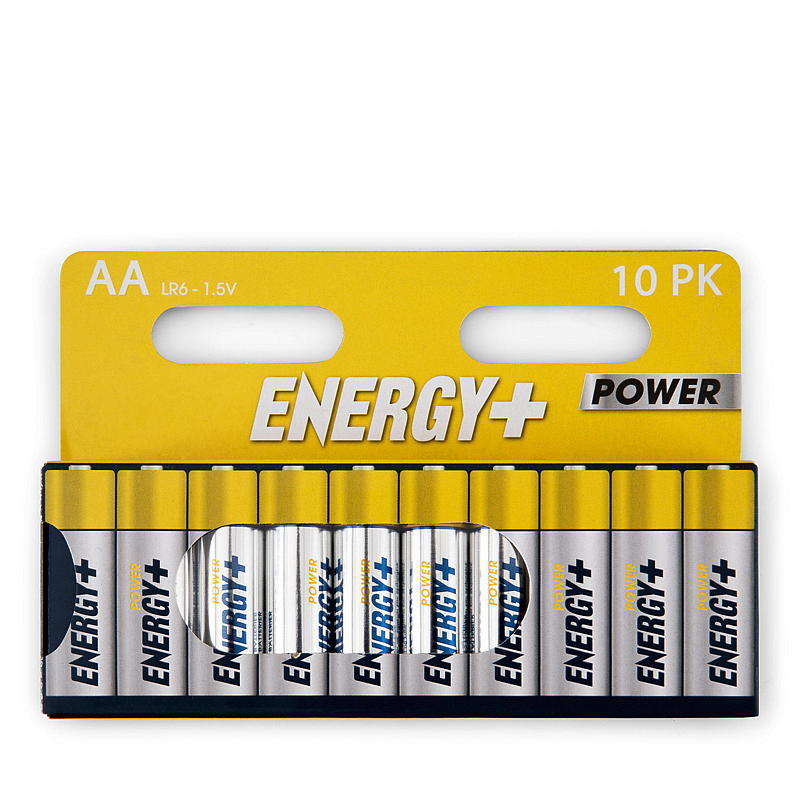 Energibatterier AA 10-pakning, Power Energy