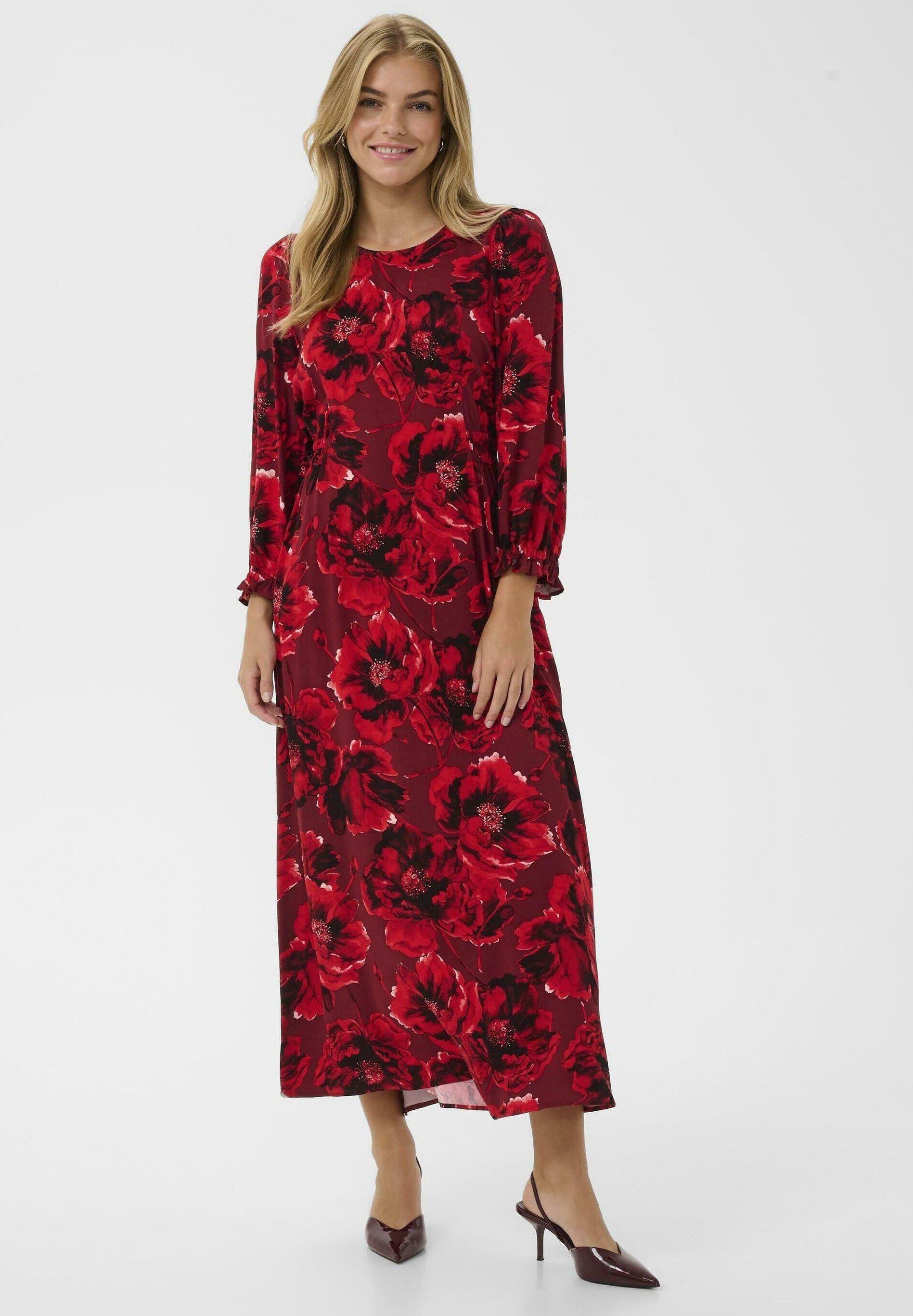 Culture ELITHA LONG - Robe maxi - fleur rouge