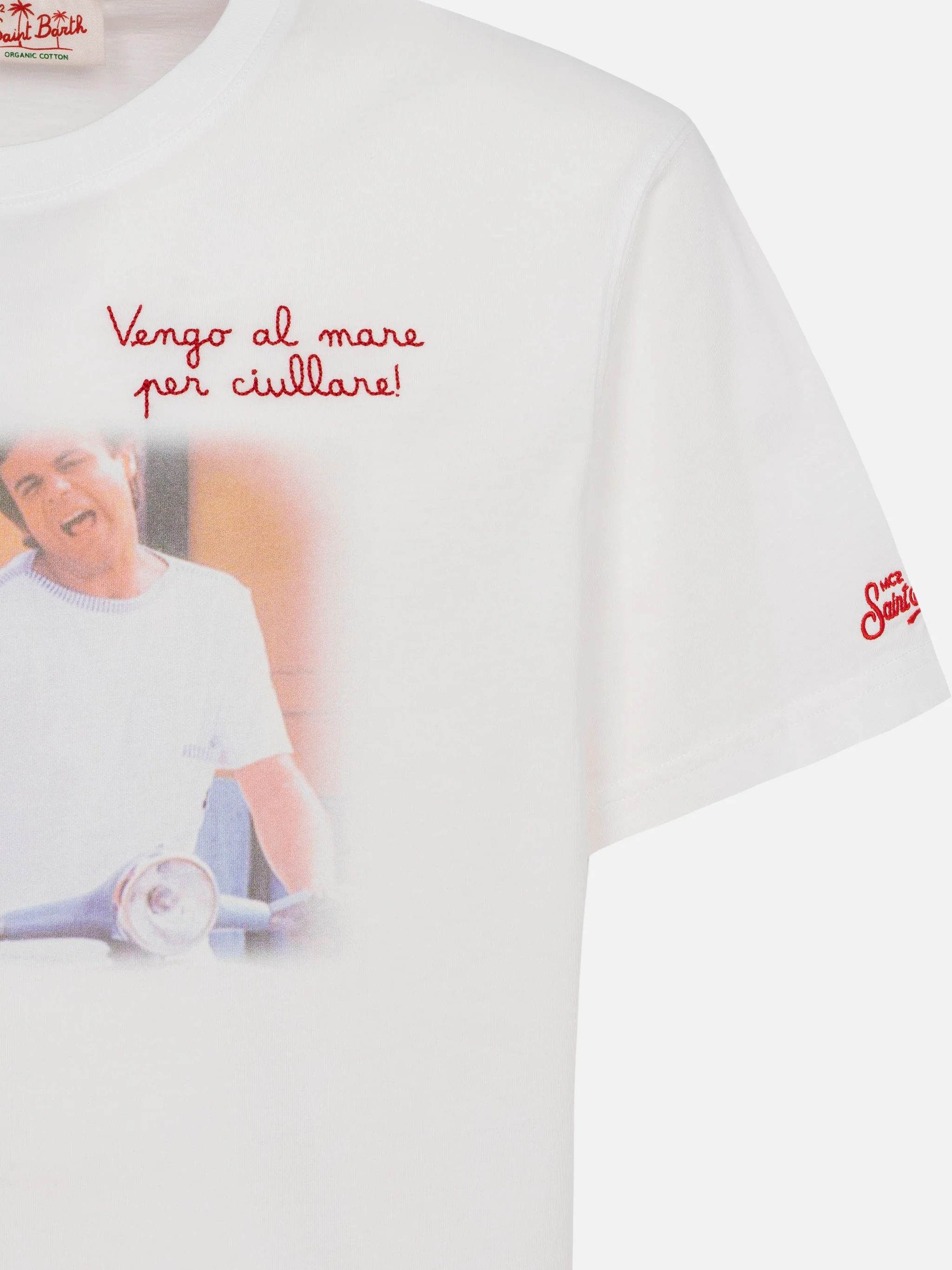 T-shirt Man in cotone con ricamo 