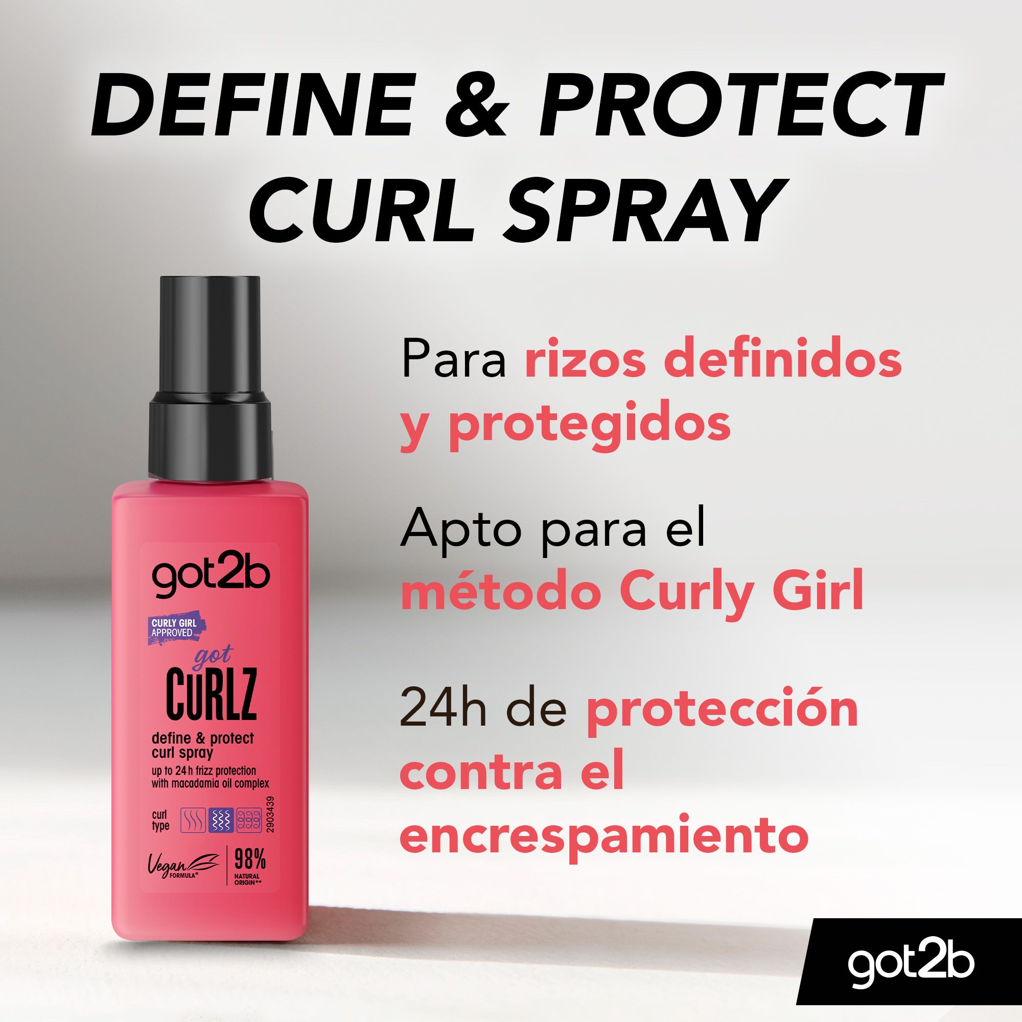 Got Curlz Defined Curls sprejs Produkti cirtainiem matiem