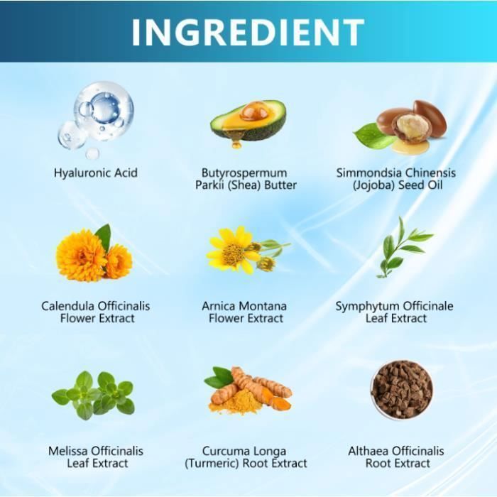 Crème réparatrice pour articulations à l'acide hyaluronique,crème pour soulager la douleur arthroheal,crème de thérapie
