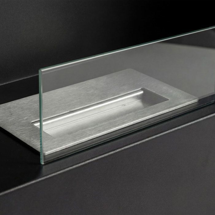 Frankystar Venere — Cheminée au bioéthanol sur pied 60×72×30 cm, brûleur inox 1 L, 2000 W, noir