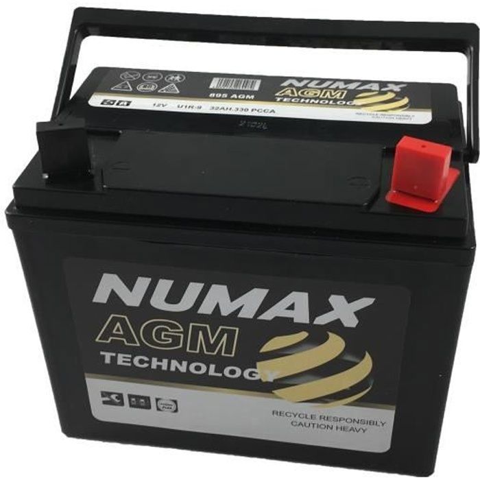Batería para cortacésped Numax U1R9 895AGM de 12 V y 32 Ah