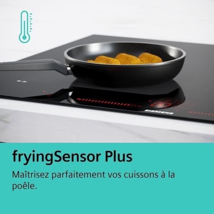 Placa de indução - SIEMENS - IQ700 - 4 queimadores - 60 cm - Preta - Dual LightSlider