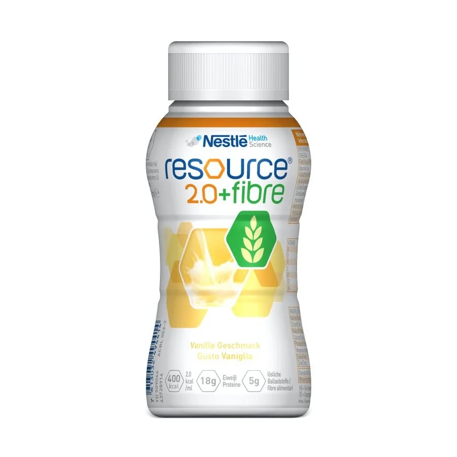 NESTLÉ Resource 2.0 + Fibres Saveur Vanille 200 ml Aliment riche en calories