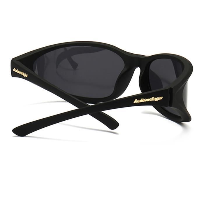 SHARPHY Lunettes de soleil femme polarisée cadre irrégulier mode hip hop conduire sport noir Anti-UV