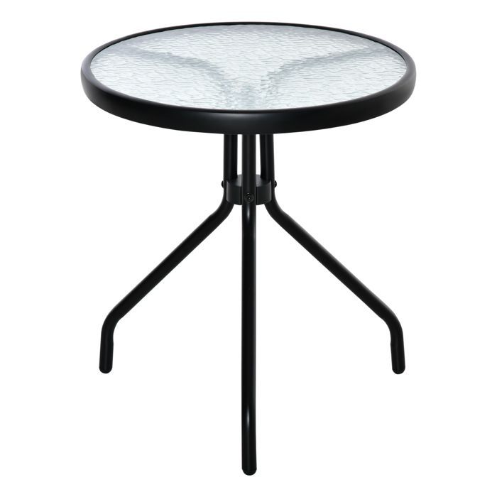 Outsunny - Gartenbistrotisch - Metall - 50x50x55cm - Schwarz