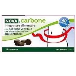 NOVA ARGENTIA Complemento alimenticio Nova Vegetable Carbon 40 comprimidos contra los gases intestinales