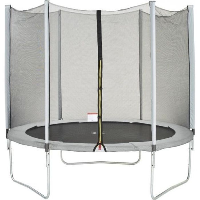 Cama elástica Ø 250 cm Cinza - KANGUI - Maxi Eco com Rede
